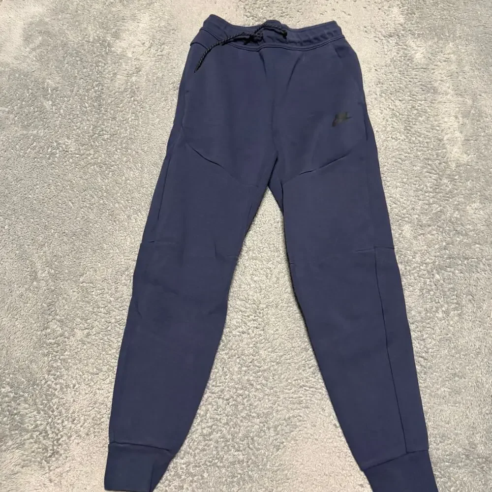 Nike Tech Fleece Joggers Mens XS Blue Tapered Sweatpants CU4495 **